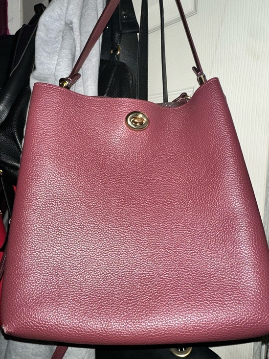 Coach Handbags - Coach Pebbled Leather Shoulder Bag in Rose